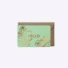 Mini-carte Hello fleur - Vert menthe