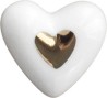 Coeur porcelaine - petit coeur doré