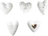 Coeur porcelaine - petit coeur doré