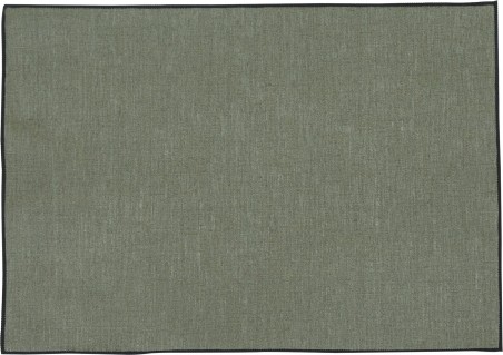 Set de table en lin enduit - Kaki