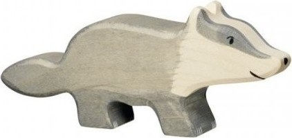 Figurine en bois blaireau-Holztiger