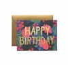 Carte d'anniversaire - Floral foil