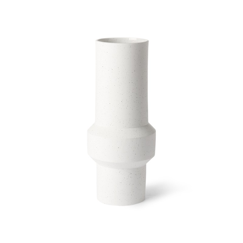 Vase blanc moucheté - 1