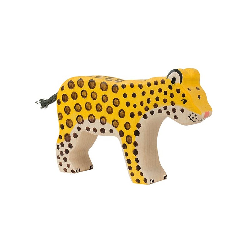 Figurine en bois Léopard-Holztiger