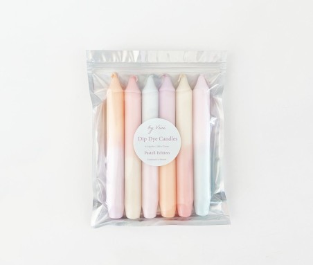 Bougies colorées - Pastel