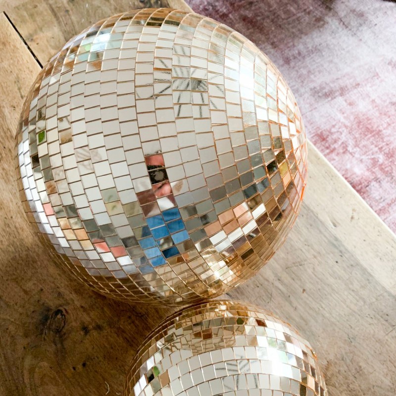 Boule à facettes Rosé - 30 cm