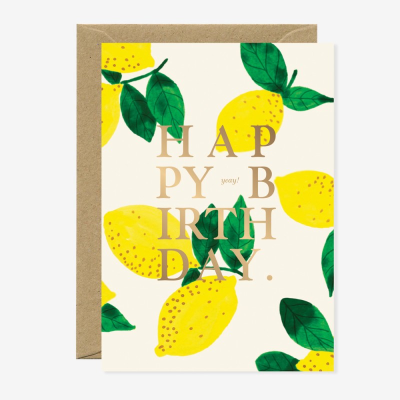 Carte - HBDAY lemon