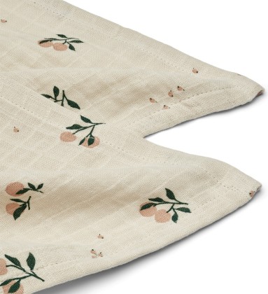 Set de 2 langes Lewis en coton bio - Pêche