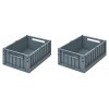 Set de 2 moyennes cagettes Weston - Bleu foncé