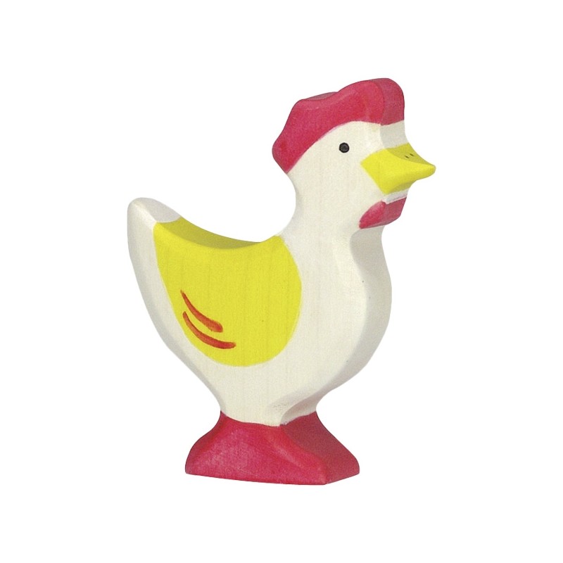 Figurine en bois Poule jaune - Holztiger